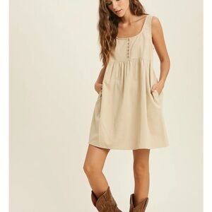 Logan Dress, Corduroy babydoll dress